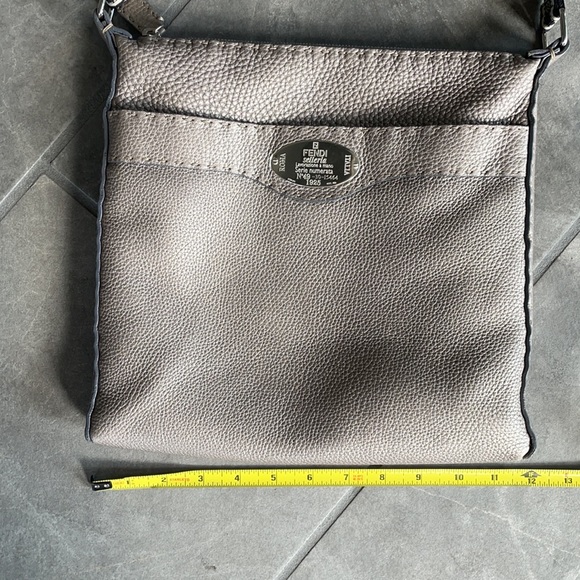 RARE Fendi Selleria Crossbody Bag Silver-large - Picture 12 of 14